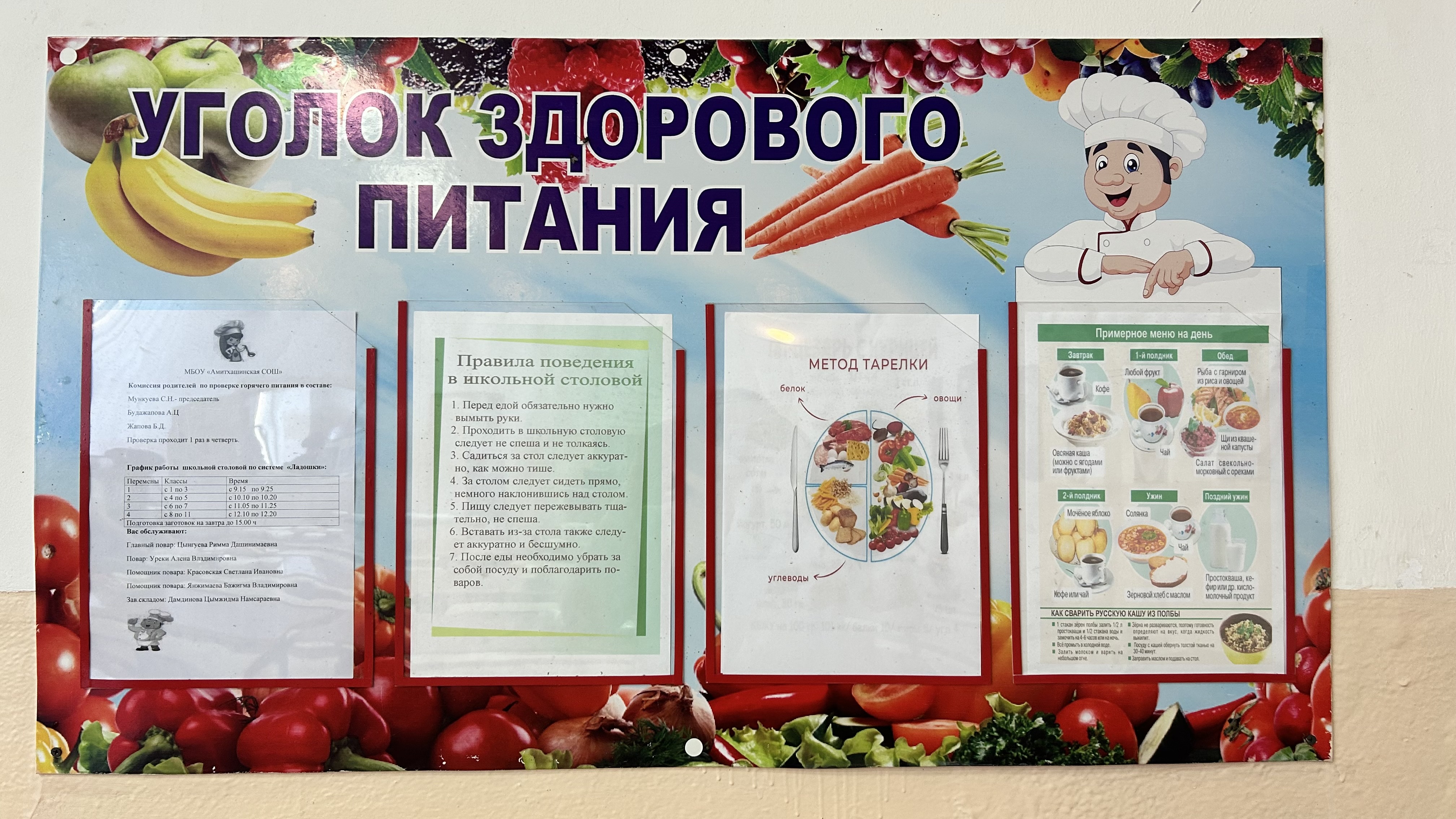 Уголок здорового питания.